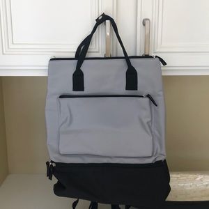 Backpack with shoe storage area